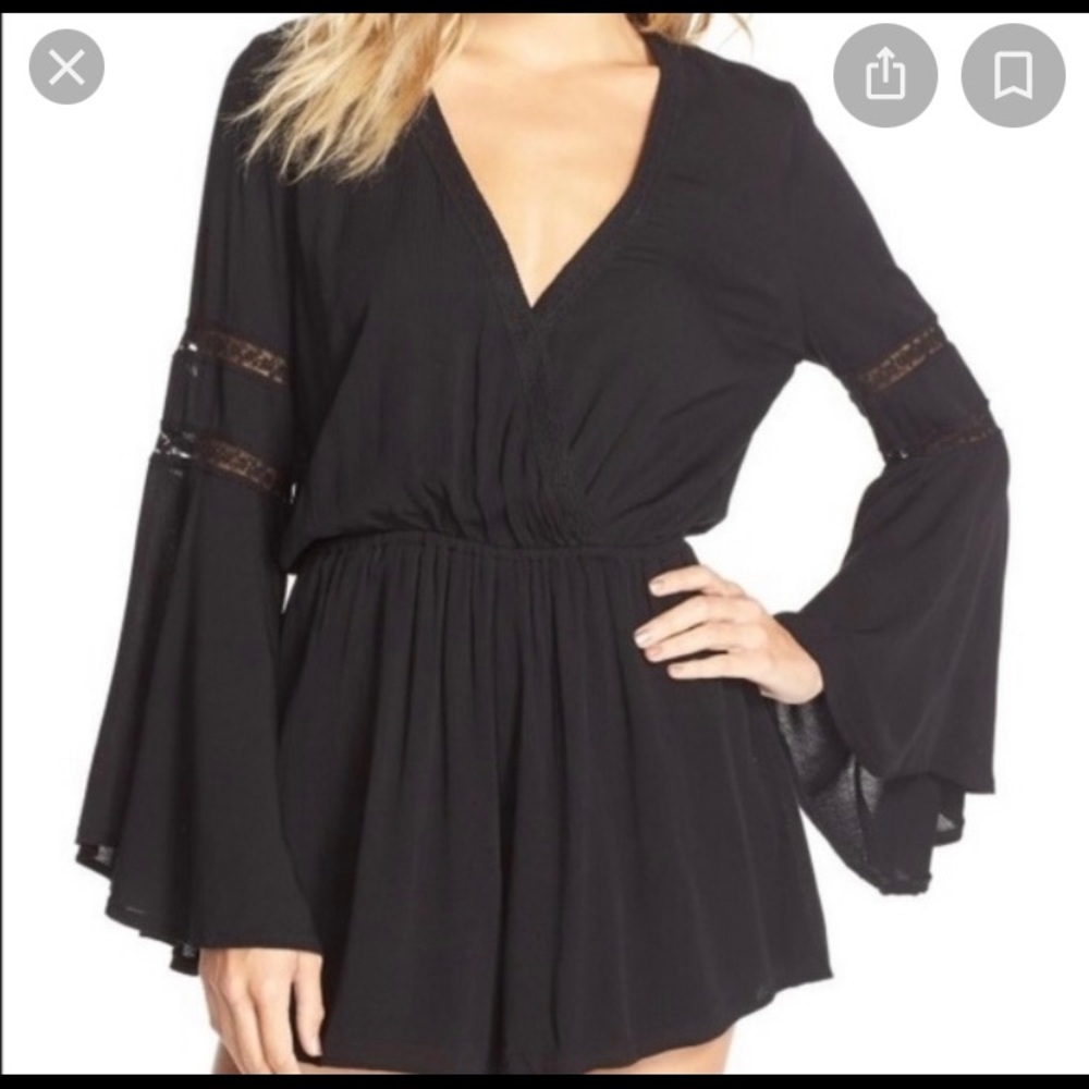 Black bell sleeved L’space romper